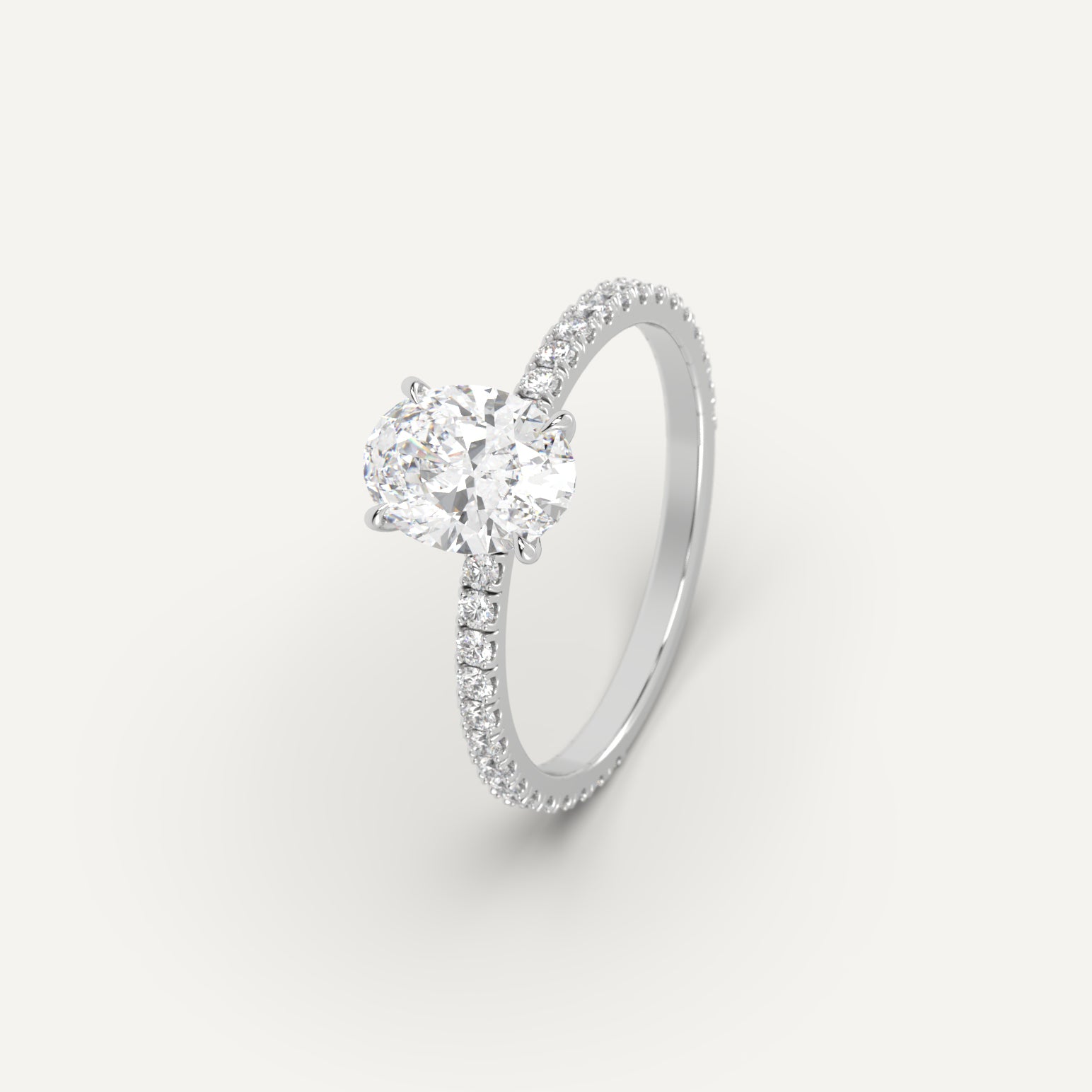 Classic 1 Carat Oval Diamond Engagement Ring