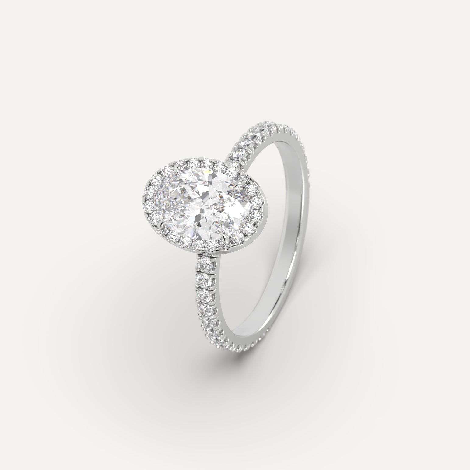 Classic 1 Carat Oval Diamond Engagement Ring