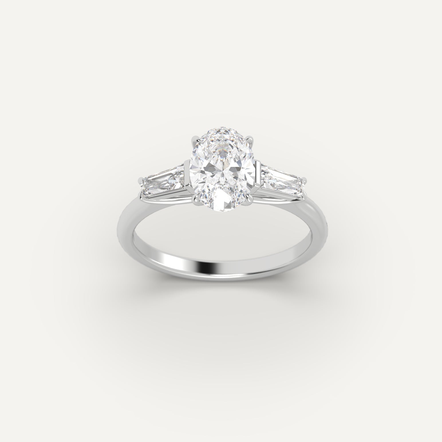 White Gold 1.4 Carat Engagement Ring