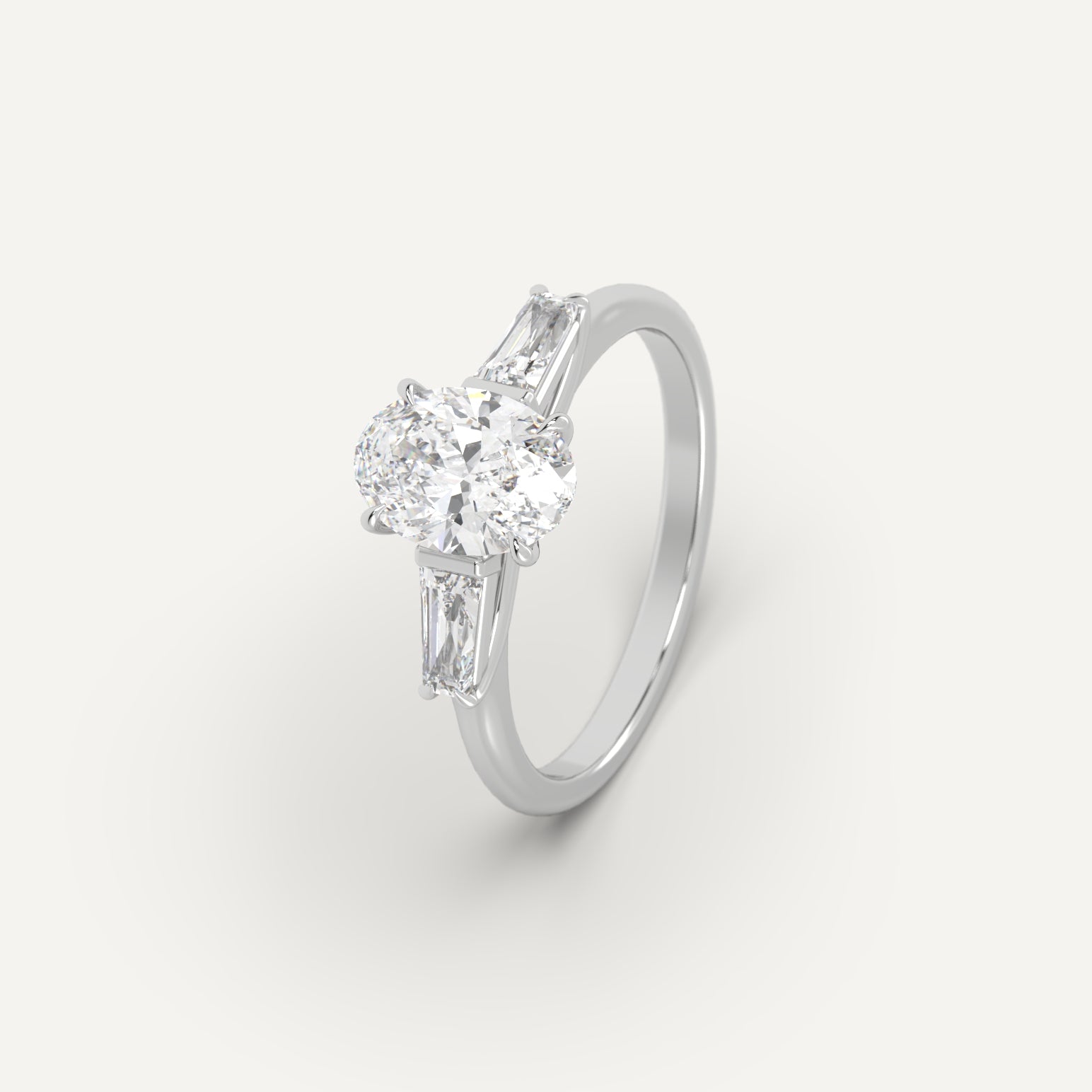 Classic 1 Carat Oval Diamond Engagement Ring