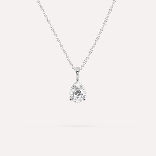 1 carat Pear Diamond Pendant Necklace