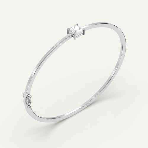 1 carat Princess Diamond Solitaire, Bangle Bracelet