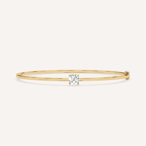 1 carat Round Diamond Solitaire, Bangle Bracelet