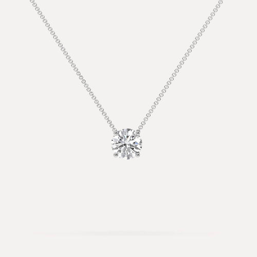 1 carat Round Floating Diamond Necklace