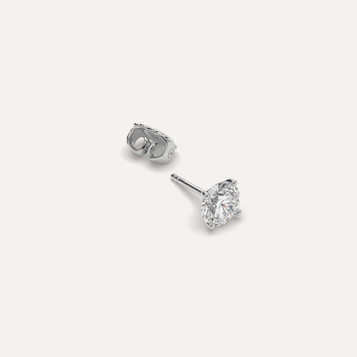 1 carat Single Round Diamond Stud Earring