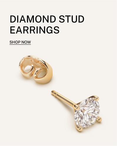 1 carat Diamond Stud Earring Yellow Gold