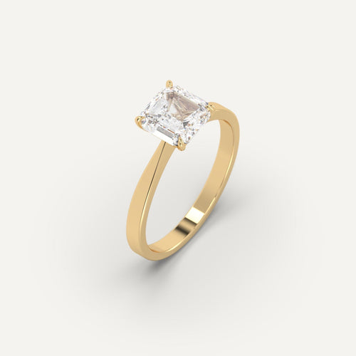 2 carat Asscher Cut Diamond Ring