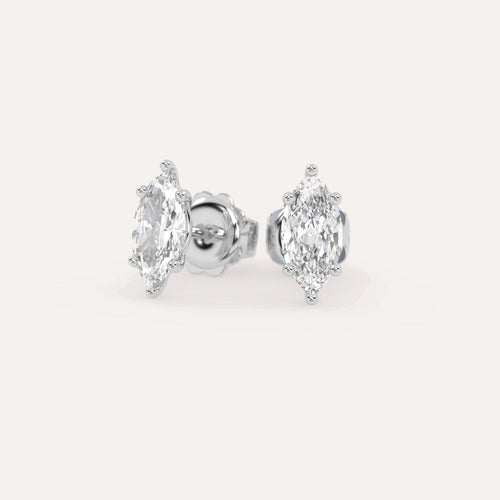 2 carat Marquise Diamond Stud Earrings