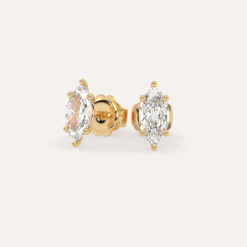 2 carat Marquise Diamond Stud Earrings