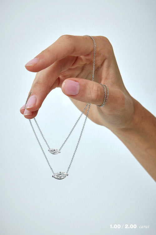 2 carat Marquise Floating Diamond Necklace