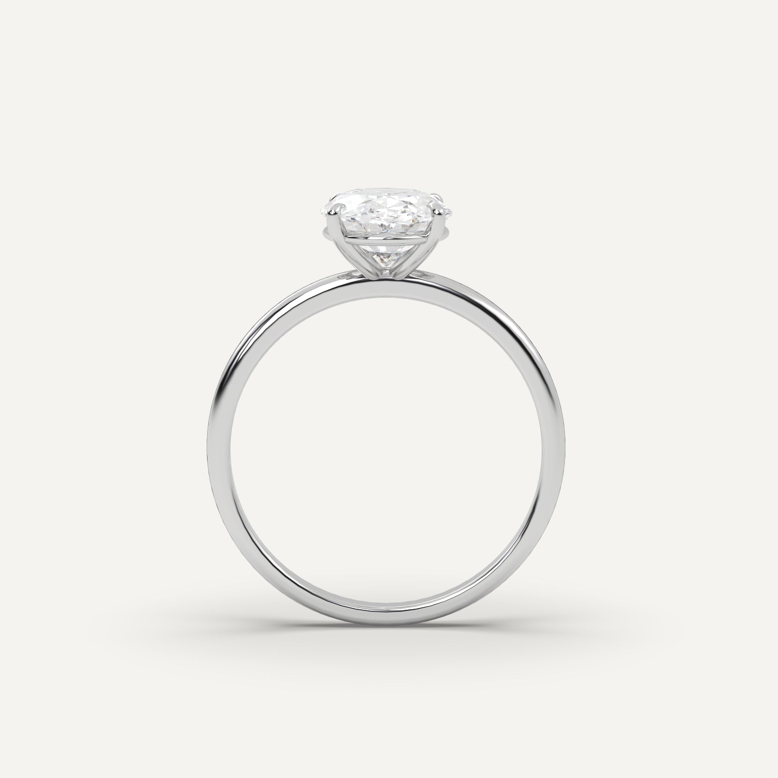 Oval Cut Diamond Engagement Ring - 1.5 carat