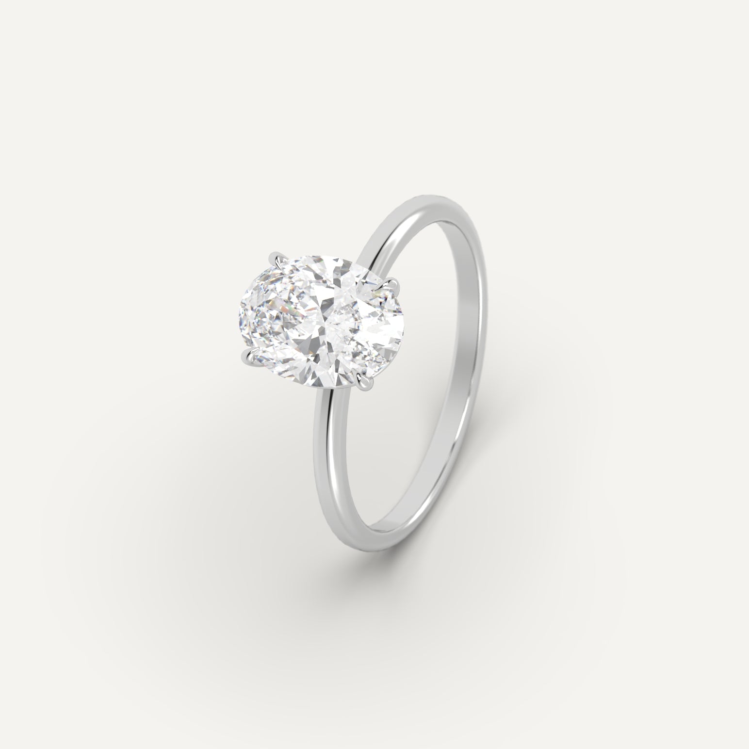 Classic 1.5 Carat Oval Diamond Engagement Ring