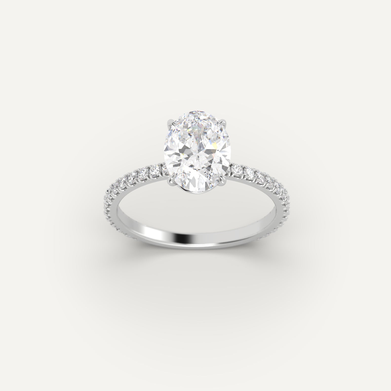 White Gold 2.2 Carat Engagement Ring