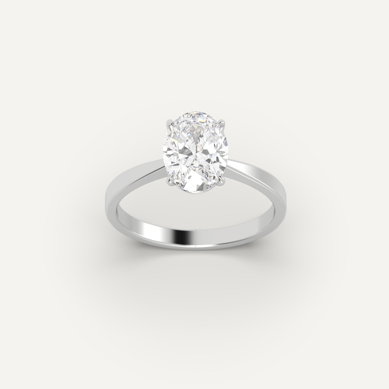 White Gold 2 Carat Engagement Ring