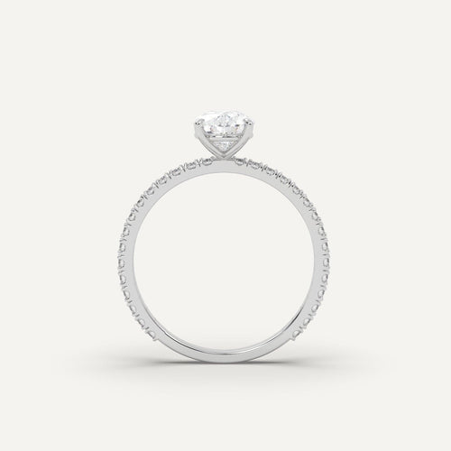 2 carat Pear Cut Diamond Ring