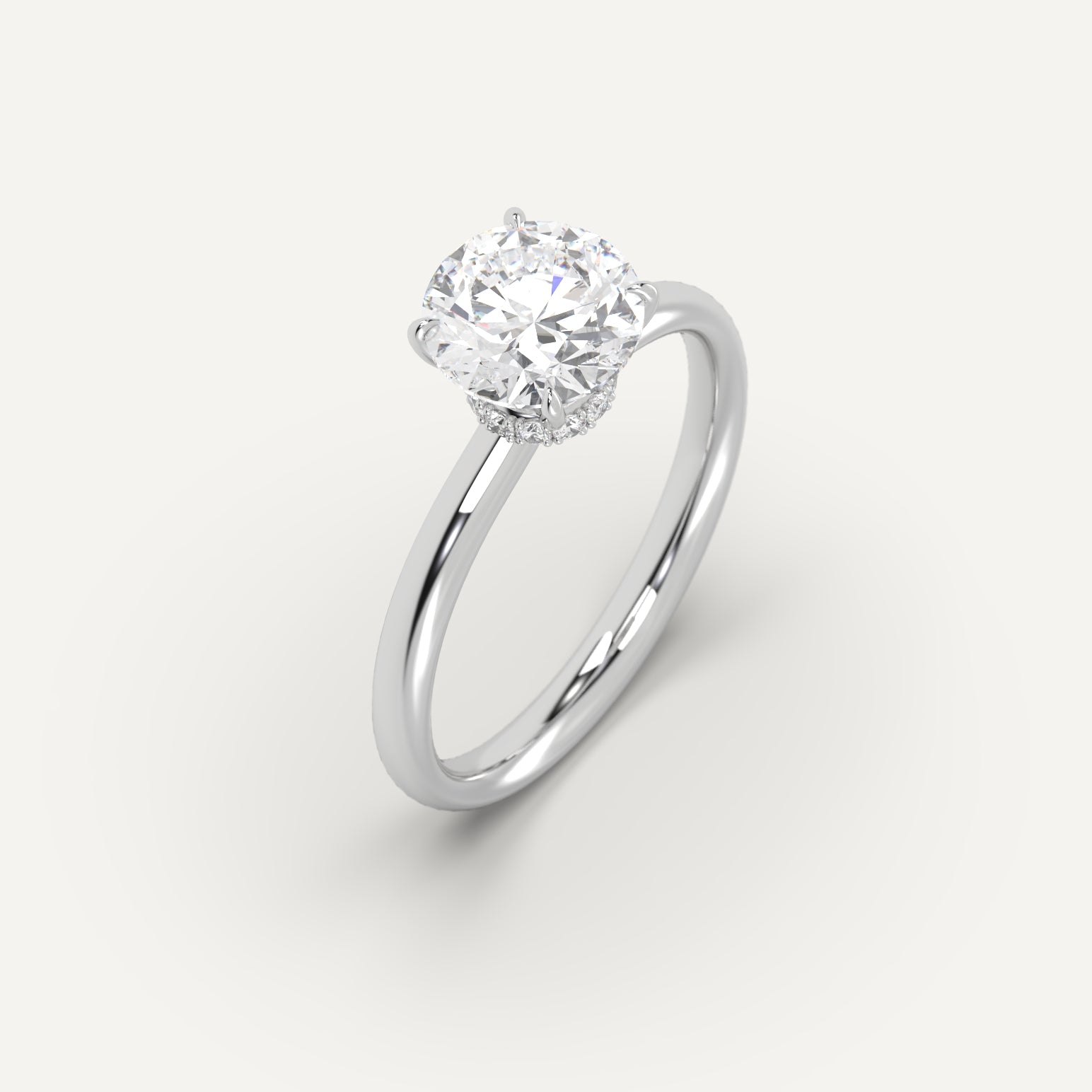 1.56 carat Round Cut Engagement Ring in 950 Platinum