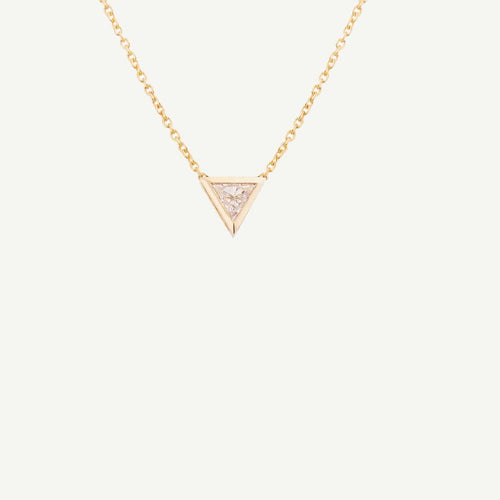 3/8 carat F-VS1 Trillion Diamond Necklace