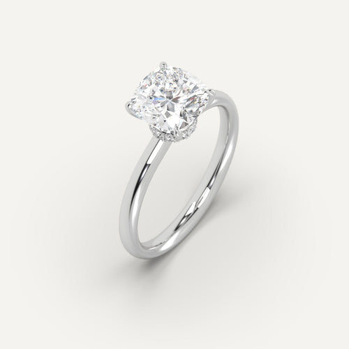 3 carat Cushion Cut Diamond Ring