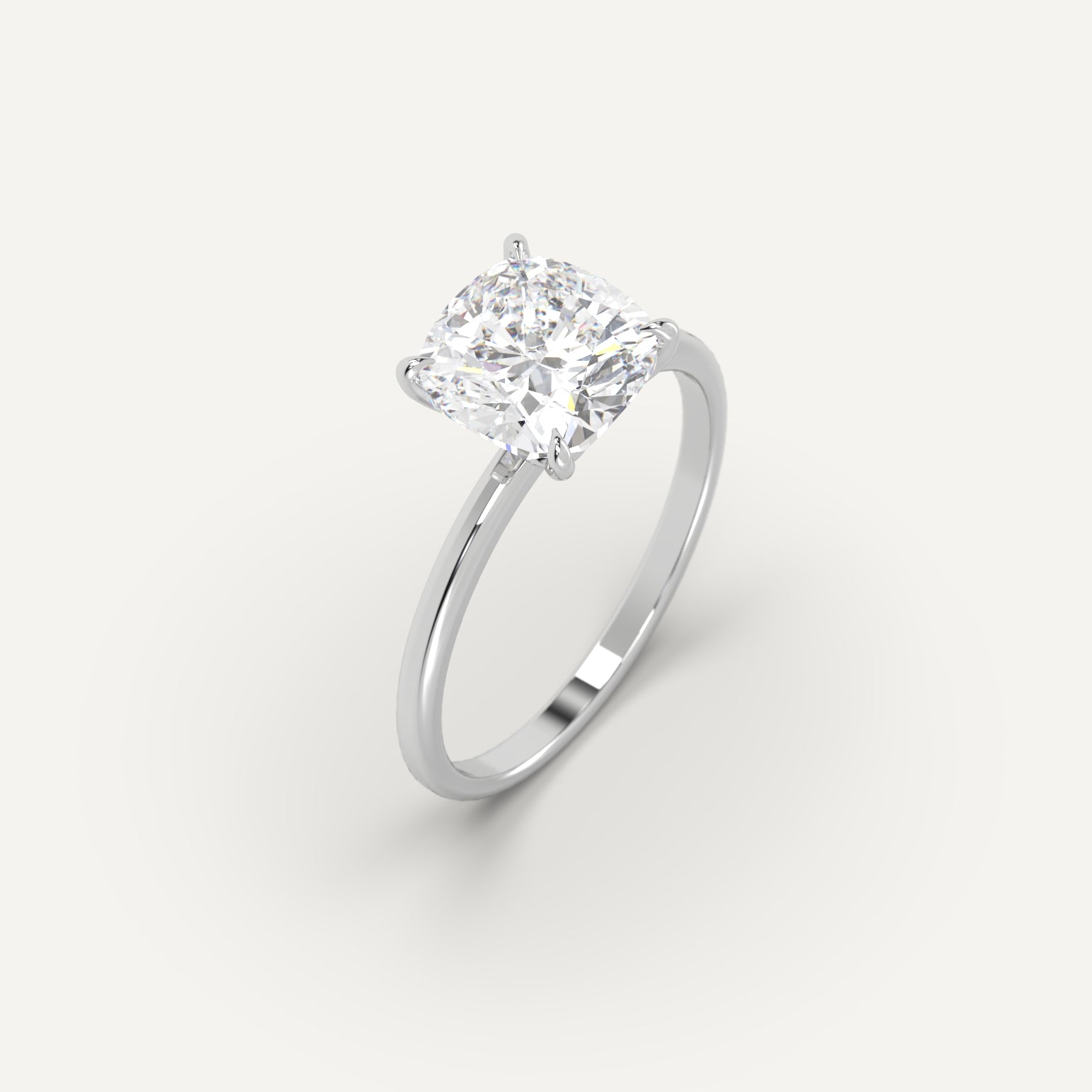 5 carat Cushion Cut Engagement Ring in 950 Platinum