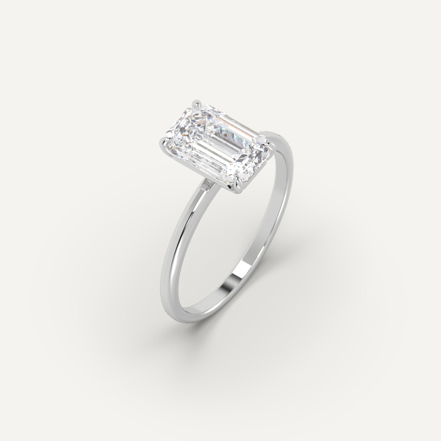 3 carat Emerald Cut Engagement Ring in 950 Platinum