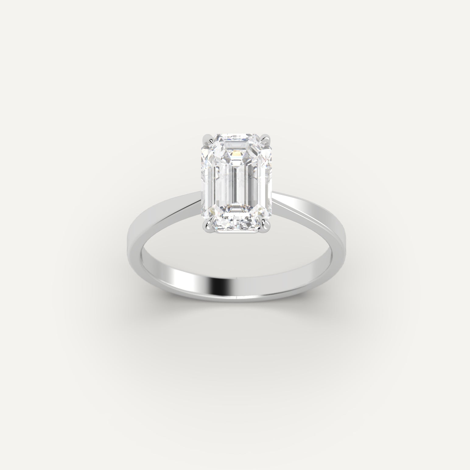 White Gold 4 Carat Engagement Ring