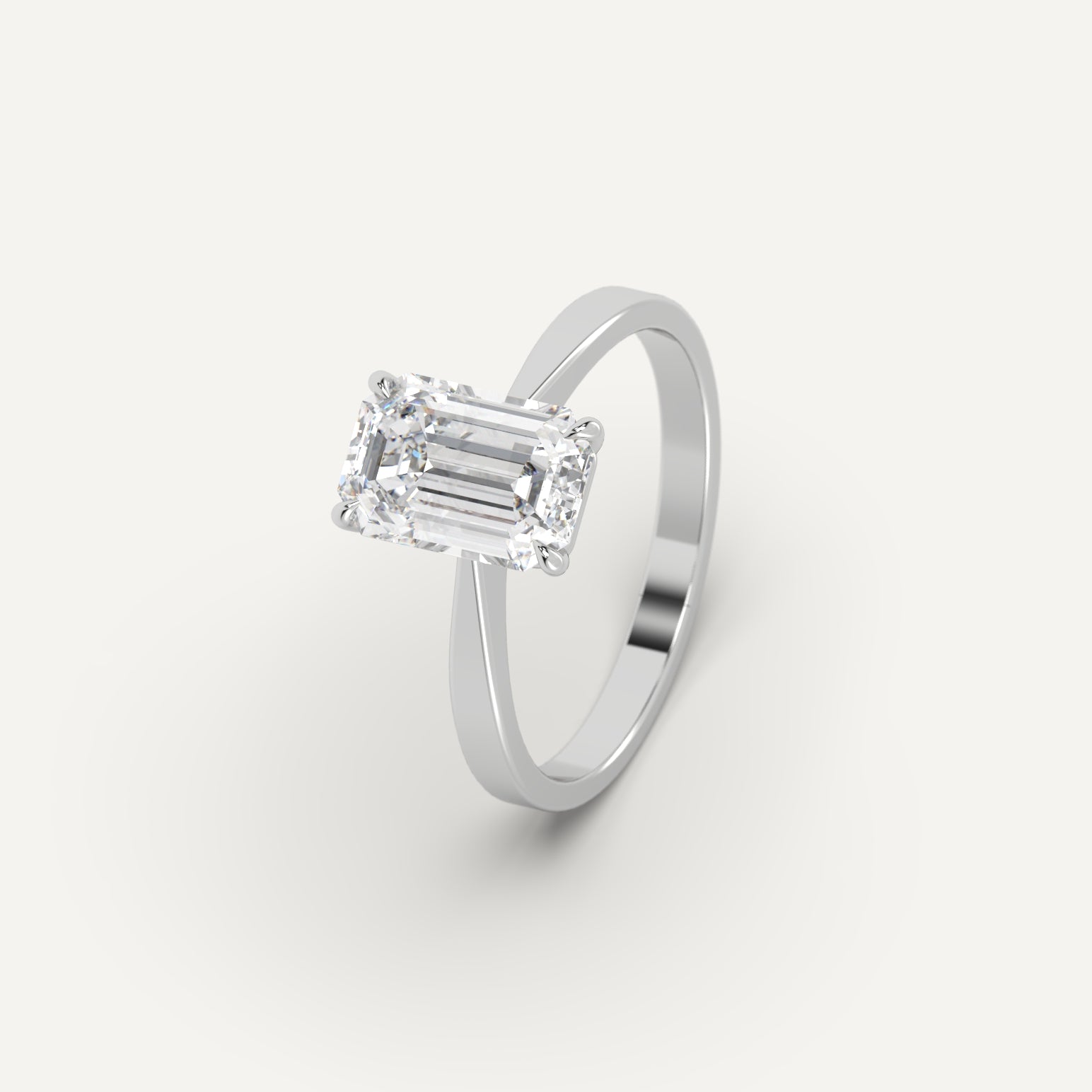 Classic 4 Carat Emerald Diamond Engagement Ring