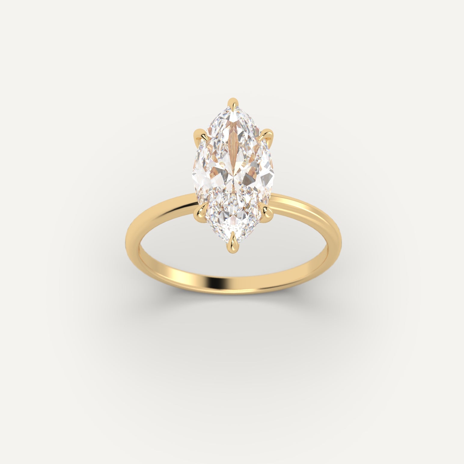 Yellow Gold 4 Carat Engagement Ring