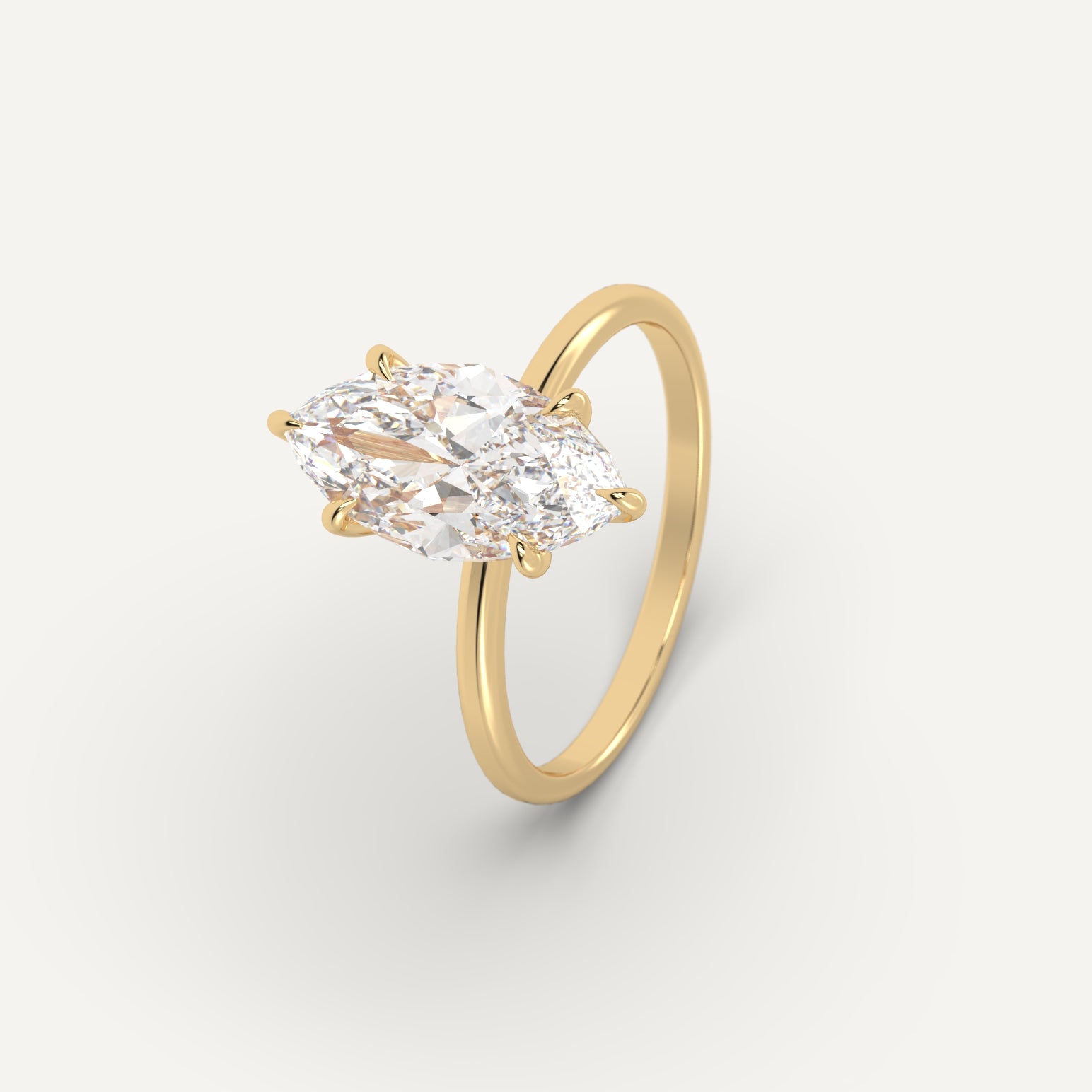 Classic 4 Carat Marquise Diamond Engagement Ring