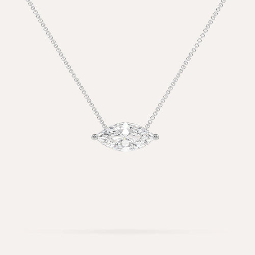 3 carat Marquise Floating Diamond Necklace