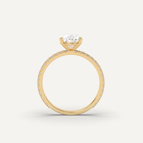 3 carat Pear Cut Diamond Ring