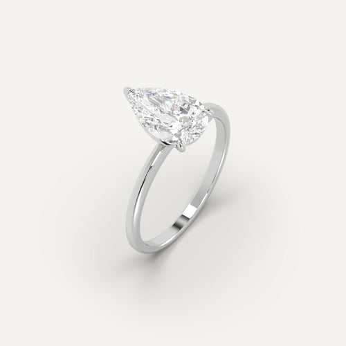 3 carat Pear Cut Diamond Ring