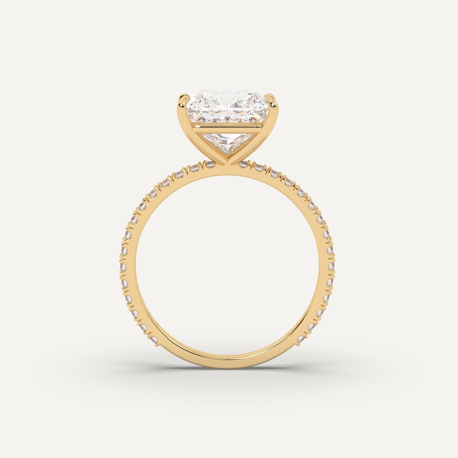 Princess Cut Diamond Engagement Ring - 3 carat