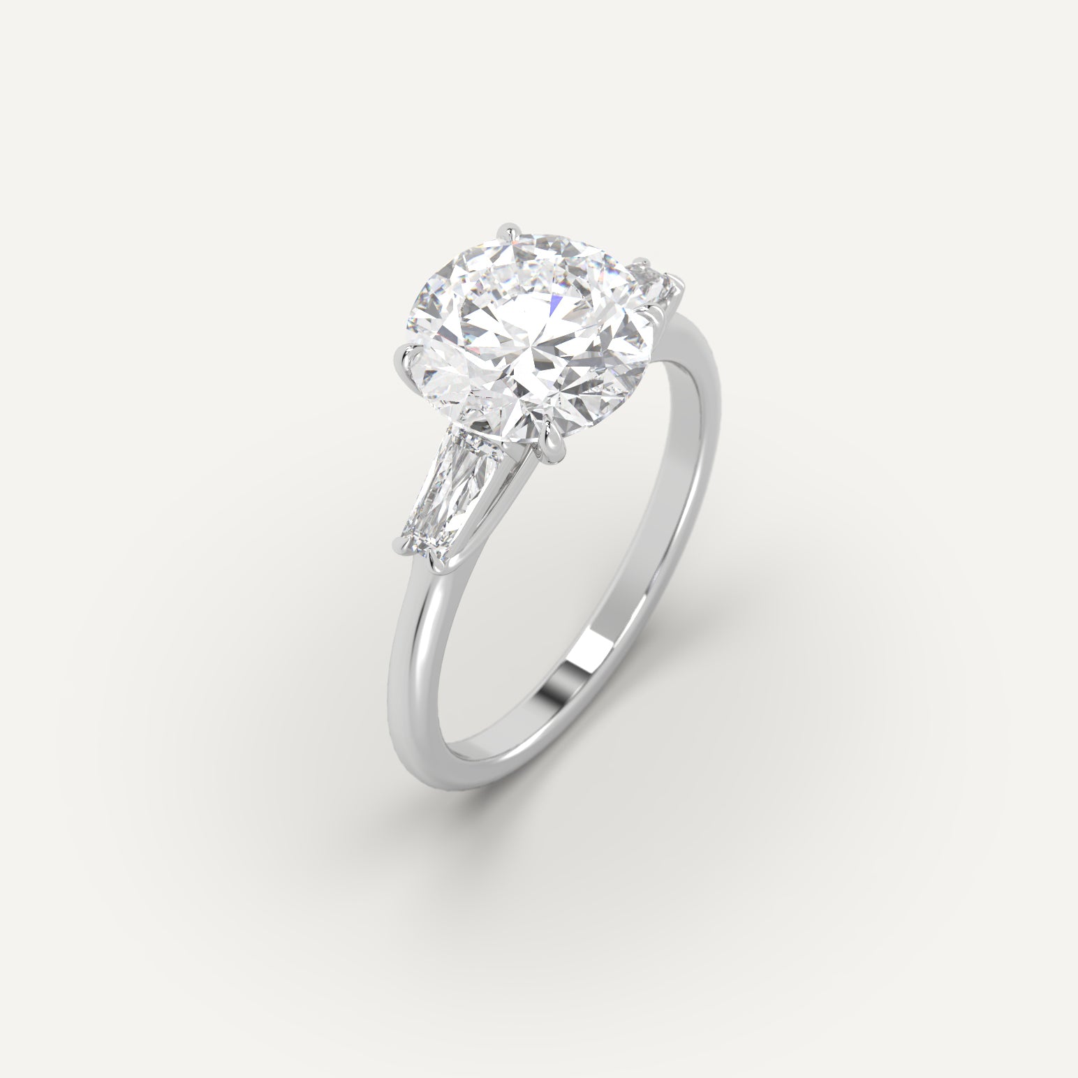 5 carat Round Cut Engagement Ring in 950 Platinum