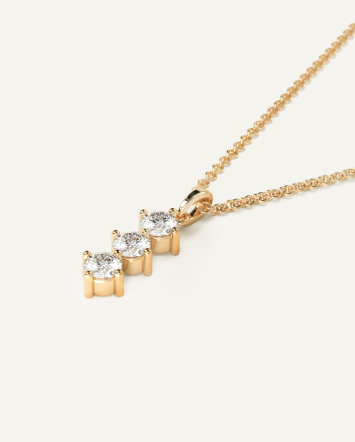 3-Stone Diamond Necklace