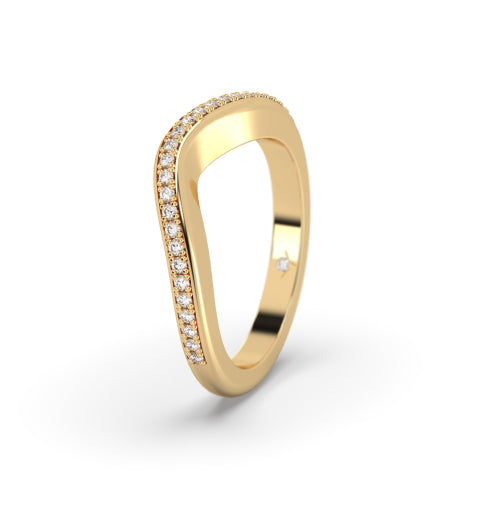 Diamond Curved Pavé Wedding Band