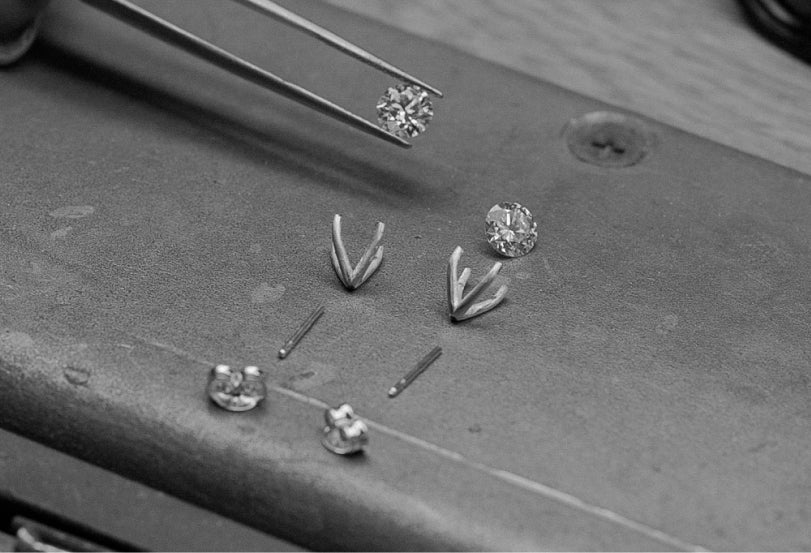 Crafting Diamond Stud Earrings
