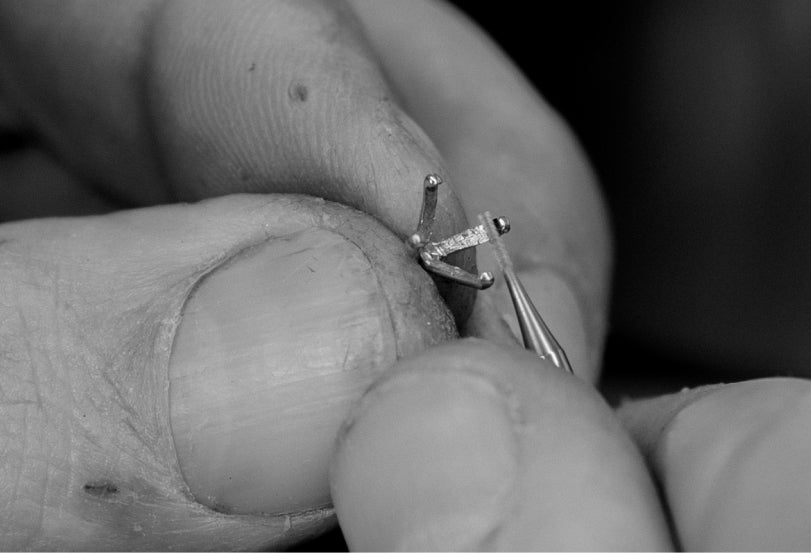 Diamond Setter Preparing Prongs