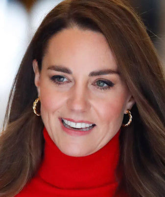 Kate Middleton Wearing Cheap Gold Plated Hoops