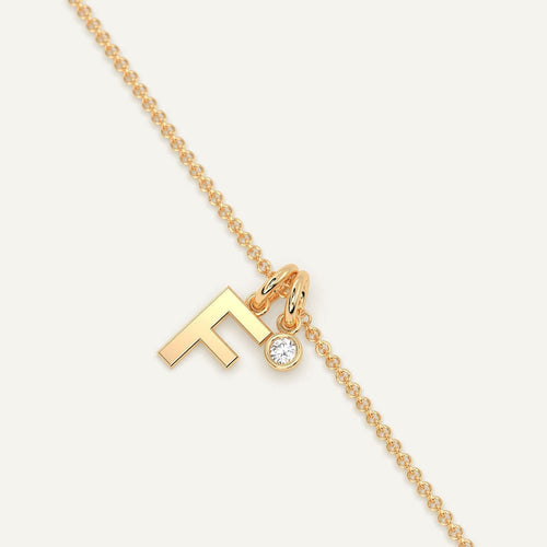 Initial Letter F Necklace