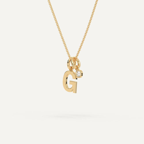 Initial Letter G Necklace