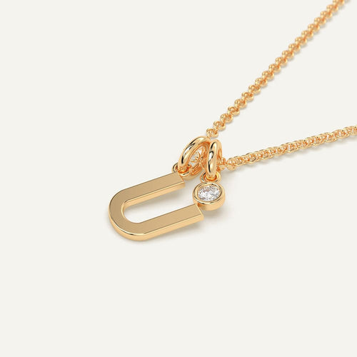 Initial Letter U Necklace
