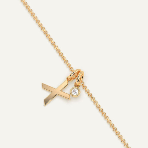 Initial Letter X Necklace