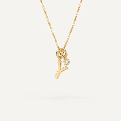 Initial Letter Y Necklace