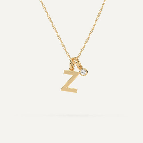 Initial Letter Z Necklace