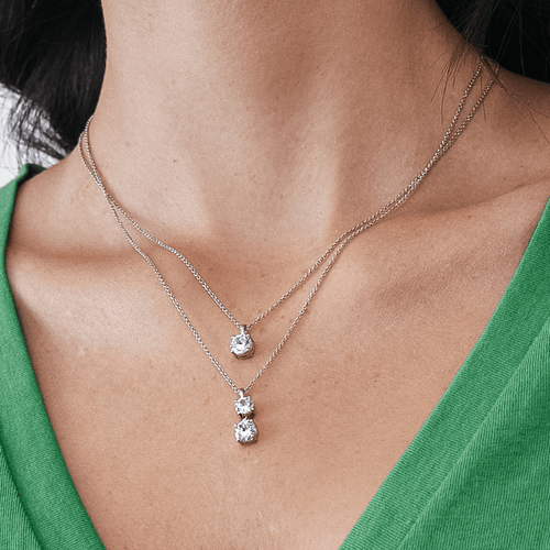 Minimalist Diamond Cross Necklace, Small Tiny Diamond Necklace – glcdiamond