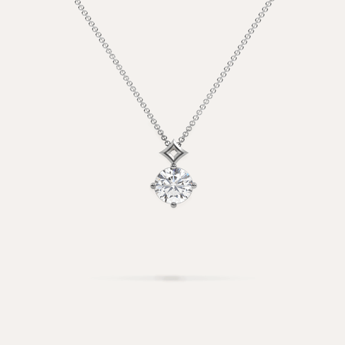 Round Diamond Pendant Necklace