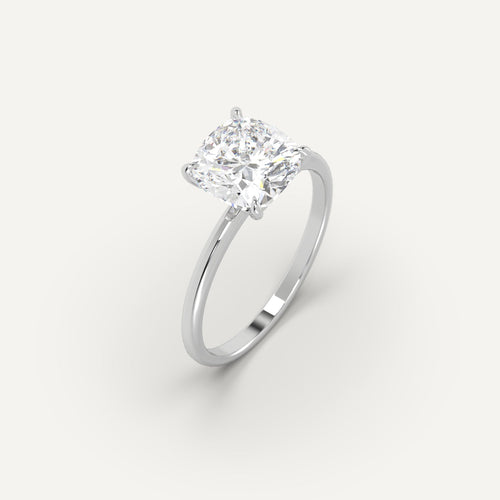 Solitaire Cushion Cut Diamond Ring Setting