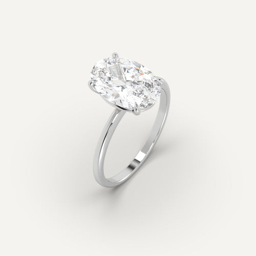 Whisper Thin Oval Cut Diamond Ring Setting