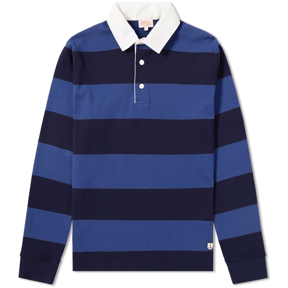 ID6392-Armor Lux Blue & Navy Rugby Shirt – Zebra Menswear