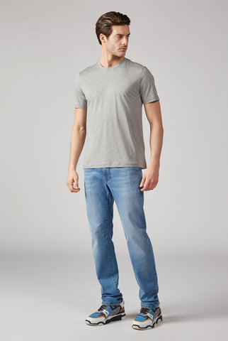 ID50328-Pal Zileri Grey Lyocell T-Shirt